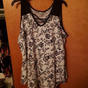 White floral tank top